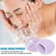 thumbnail image 2 of 4 esponjas de lavado facial, esponjas faciales para limpieza diaria, exfoliante facial, esponjas faciales, lavado de cara, dedos, guante, reutilizable, removedor de maquillaje, color morado, 2 of 7