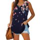 thumbnail image 1 of ICHUANYI Clearance Women's Fashion Solid Color V-neck Comfortable Loose T-shirt Sleeveless Blouse Casual Tops(Navy, M) ICHUANYI WER2023081002162, 1 of 6