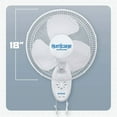 thumbnail image 5 of Hurricane Supreme 18 Inch 90 Degree Oscillating 3 Speed Wall Fan (2 Pack), 5 of 12
