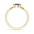 thumbnail image 2 of ANGARA Natural East-West Pear Amethyst Wave Shank Solitaire Ring in 14K Yellow Gold for Women (Size-7x5mm) | February Birthstone, Birthday, Anniversary, Jewelry Gift for Women | Natural Amethyst Ring, 2 of 10