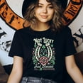 thumbnail image 3 of Bible Verse Shirt with Horseshoe and Flowers – Blessed Not Lucky Tee, Sport Grey, Size 4XL, 3 of 6