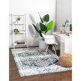 thumbnail image 2 of Unique Loom Oxford Medallion Intricate Design Rug 9' x 12' Rectangle Blue/Ivory, 2 of 2