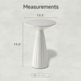 thumbnail image 3 of Pedestal Small Drink Table Round Martini Table Wood Plant Stand End Table for Small Space Living Room, Bedroom, White, 3 of 14