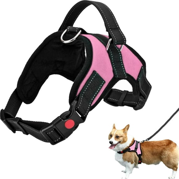 Dog Harness No Pull, Breathable Adjustable Pet Harness Dog Vest Harness, Reflective Oxford Easy Control Dog Harness (M)