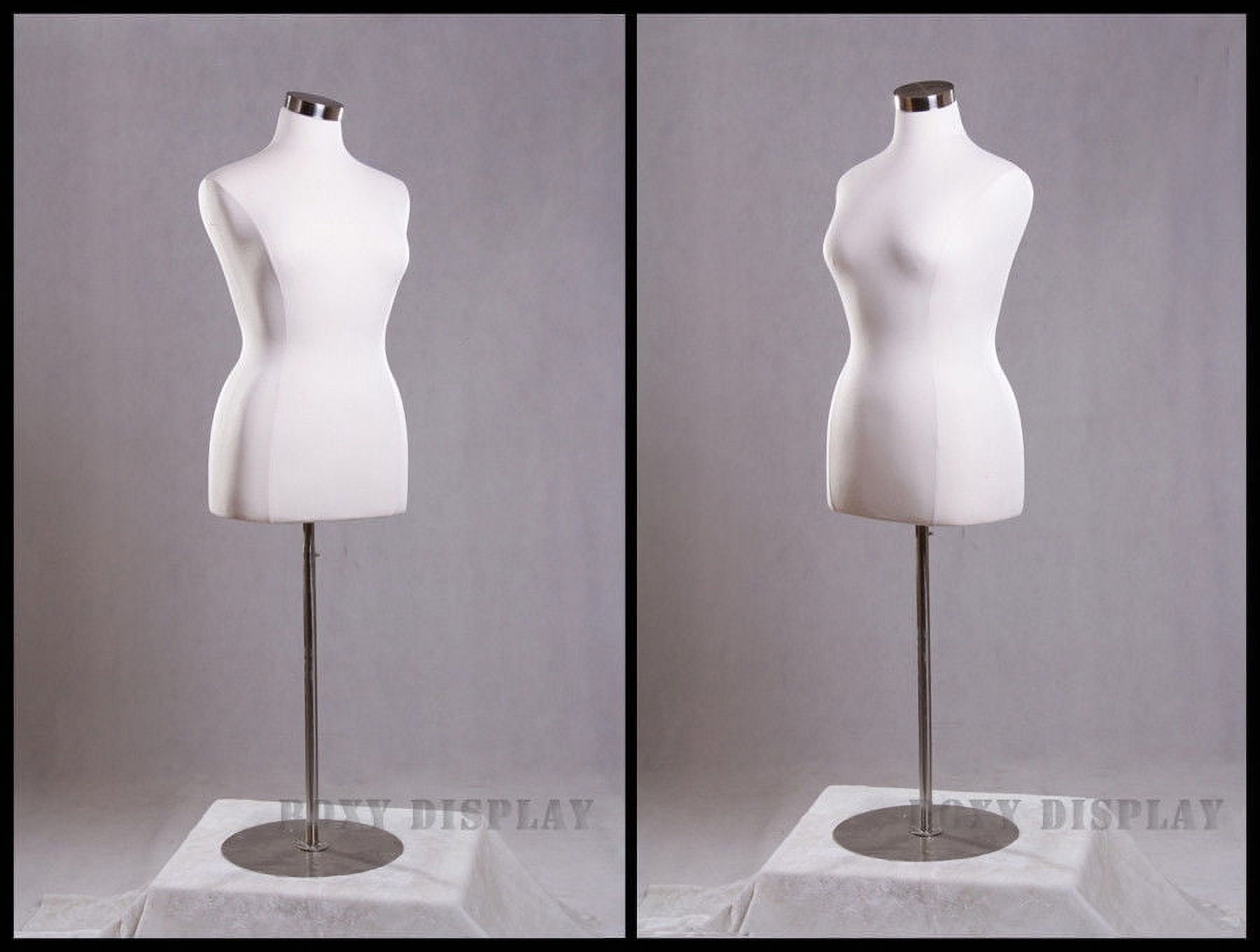 White Female Large Size 14-16 Mannequin Dress Body Form #F14/16W+BS-04