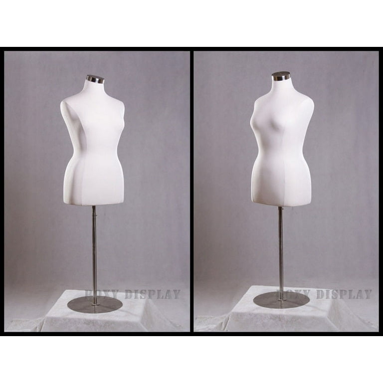 White Female Large Size 14-16 Mannequin Dress Body Form #F14/16W+BS-04 