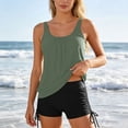 thumbnail image 2 of DGMIOCS Ensemble Tankini Modeste pour Femmes Bikini pour Femmes Vert TG, 2 of 6
