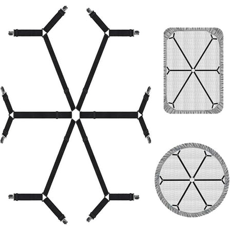 Bed Sheet Holder Straps - Sheet Straps Adjustable Bed Sheet Clips Fasteners Keep Sheets Stays in Place,Black