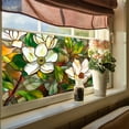 thumbnail image 2 of Xmarks Stained Glass Window Film, 1 pcs Sunflower Window Static Cling Yellow Flower Privacy Film Decorative UV Sun Blocking Glass Window Covering for Bathroom, 2 of 9