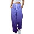 thumbnail image 1 of Chbgutlmr Womens Sweatpants Gradient Color Elastic Waist Baggy Casual Drawstring Workout Trousers Fashion, 1 of 5