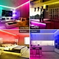 thumbnail image 4 of Lepro 49.2ft LED Lights for Bedroom,Sync to Music, 5050 SMD LEDs, RGB Color Changing + 6500K White LED Strips light with Remote, for Christmas Party Decor, 4 of 10