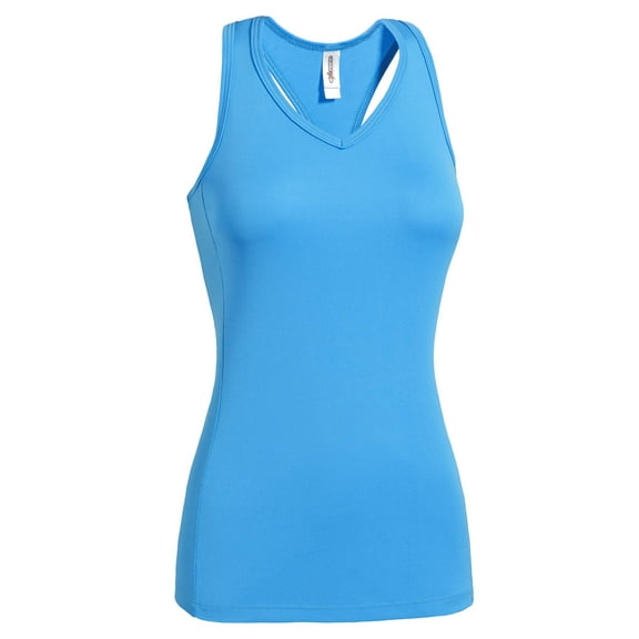 Expert Brand USA-Made Women's DriMax™ Athletic Tank Top, Safety Blue, M