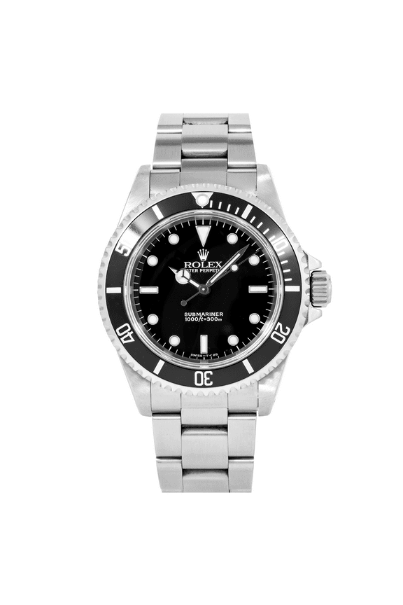 Pre-Owned Rolex Submariner No Date Stainless Steel Black Dial & Aluminum Bezel Oyster Bracelet 14060