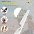 thumbnail image 5 of 4 Pack Dog Grooming Comb, Pet Flea Lice Combs, Stainless Steel Pet Combs with Rounded Teeth, Professional Metal Cat Tear Stain Remover, Dematting Tool for Small, Medium & Large Pets, 5 of 5