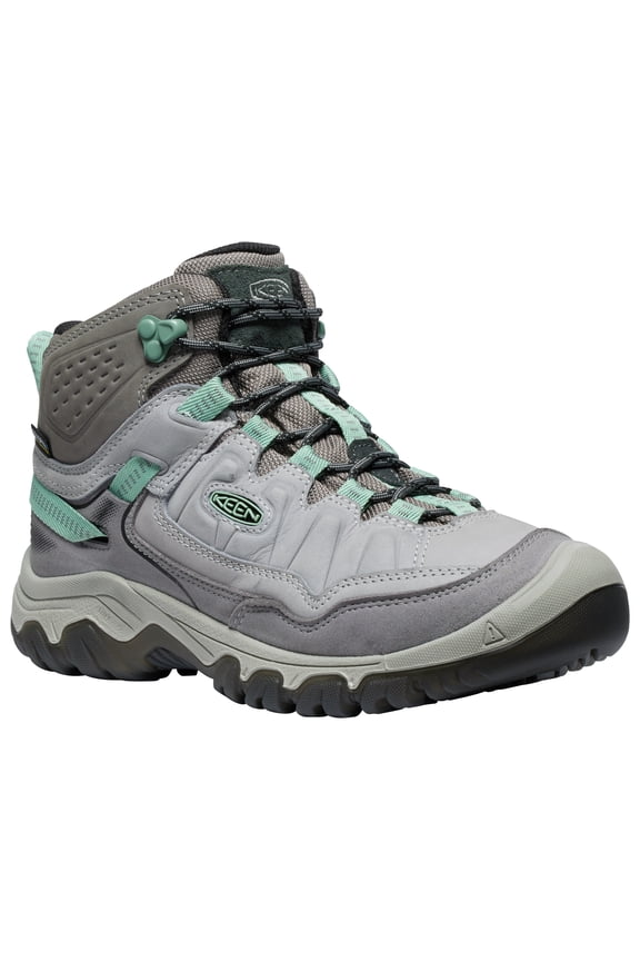 Pre-Owned KEEN 1028989 Womens Targhee IV Mid Waterproof Hiking Boots, Size: 7M, Alloy/Granite Green