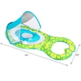 thumbnail image 4 of (Open Box) SwimWays 9 to 24 Months Inflatable Mommy and Me Baby Spring Float w/ Removable UPF 50 Sun Canopy & Parent Float Ring, Green/Blue, 4 of 8