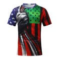 thumbnail image 2 of Camiseta de manga corta con estampado informal para hombre del Día de la Independencia Pompotops  oipoqjl33033, 2 of 5