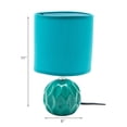 thumbnail image 3 of Ceramic Table Lamp With Shade Jolene Teal, 3 of 3