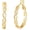 gold-30mm, variant on 3cm Stainless Steel Twisted Infinity Cubic Zirconia Hoop Earrings, 2 Tones Gold & Silver Huggie Click Hoops Hypoallergenic Jewelry Gift for Women Gi