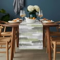 thumbnail image 2 of Green Abstract Table Runner - 48 Inch Long, Kitchen Dining Table Runner Dresser Scarves, Grey Modern Mottled Art Oil Painting Farmhouse Decor for Coffee Tables Wedding Party Banquet, 2 of 8