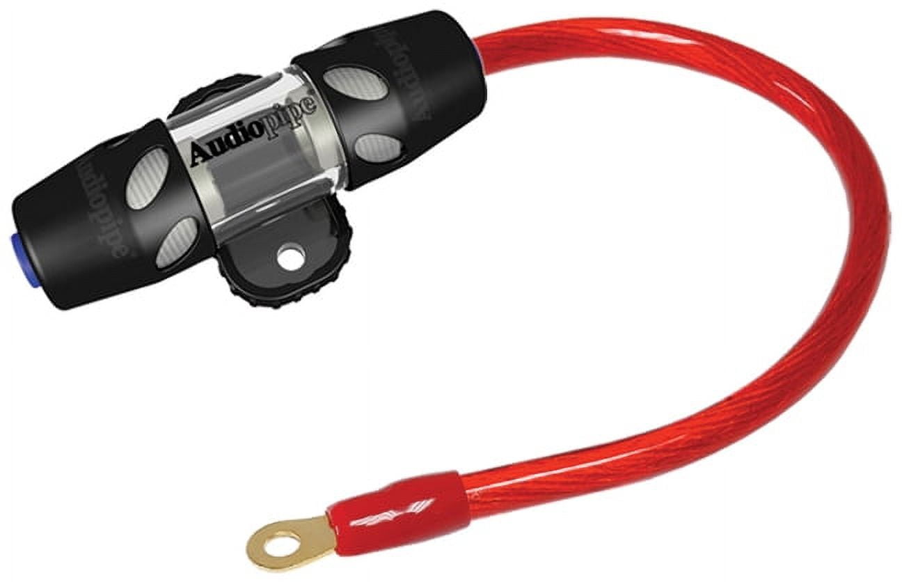 AUDIOP CQ6204 AGU Inline Fuse Holder with Red Power Cable