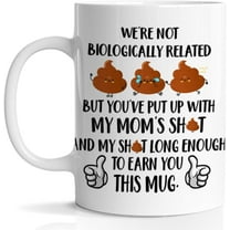 Step Dad Funny Coffee Mug, Thank You Step Dad Gifts for Birthday Christmas Father‘s Day, Step Dad Gifts From Daughter Son, Fun Mug for Bonus Dad, 11 Oz Ceramic Cup