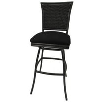 Swivel 30" Bar Stool without Arms Erin Outdoor- Black