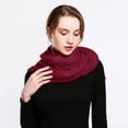 thumbnail image 3 of Eoperou Women Winter Scarf Tassel Solid Color Wide Long Warm Thick Decorative Sunshade Shoulder Neck Lady Prom Party Shawl, 3 of 8