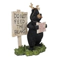 thumbnail image 5 of Rustic Western Whimsical Black Bear With Antlers And Feed The Deer Sign Figurine, 5 of 9