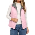 thumbnail image 6 of LUVDA Women's Quilted Puffer Vest with Fleece Collar - Sleeveless Zip Up Warm Jacket for Casual Fall Winter Layering, 6 of 6