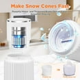 thumbnail image 2 of Snow Cone Shaved Ice Machine, Portable Cordless Ice Shaver Slushie Machine with USB Charger and Reusable Ice Mold Cups, Crushed Ice Shaver for Home, Outdoor, Party, 2 of 4