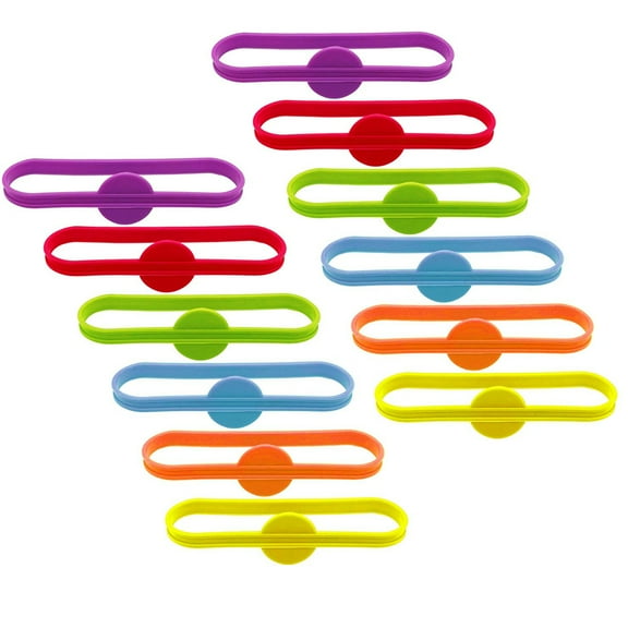 WHAMVOX Silicone Wine Glass Markers for Party Identification 12 Pieces Assorted Color