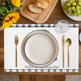 thumbnail image 4 of Groundhog Day Placemats Set of 4, Red Bow Knot Black Plaid Placemats for Dining Table, Place Mats for Kitchen Tabletop, Waterproof Wipeable Dining Table Mats Set, 4 of 9