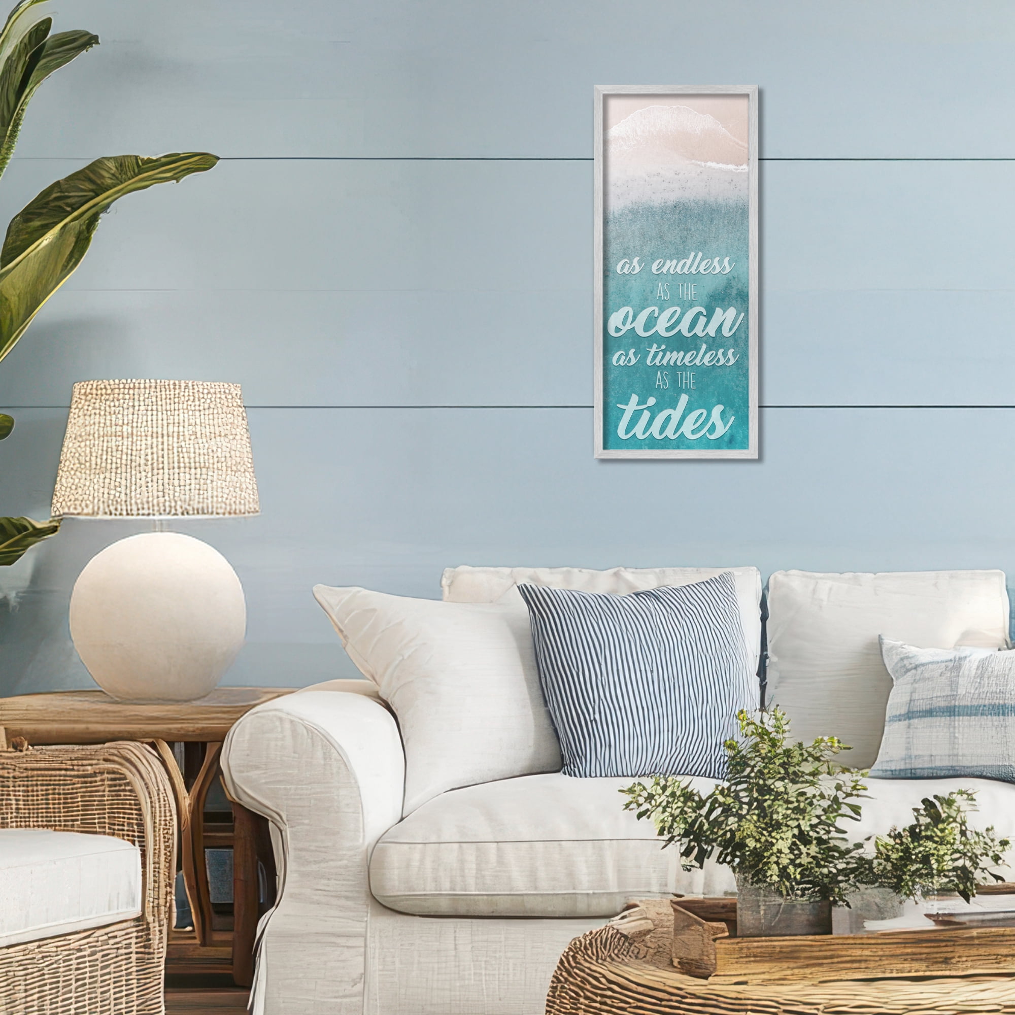 Stupell Industries Endless Ocean Timeless Tides Gray Framed Giclee Art, design by Marcus Prime