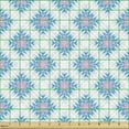 thumbnail image 2 of Ambesonne Abstract Fabric by the Yard Upholstery, Shapes Zigzags, 5 Yards, Pale Pink Sea Blue, 2 of 5