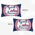thumbnail image 4 of Bixox God Bless America Patriotic Star Printed Pillow Protector,Super Soft Ideal for Home,Guests,Rentals - 14"x20", 4 of 8