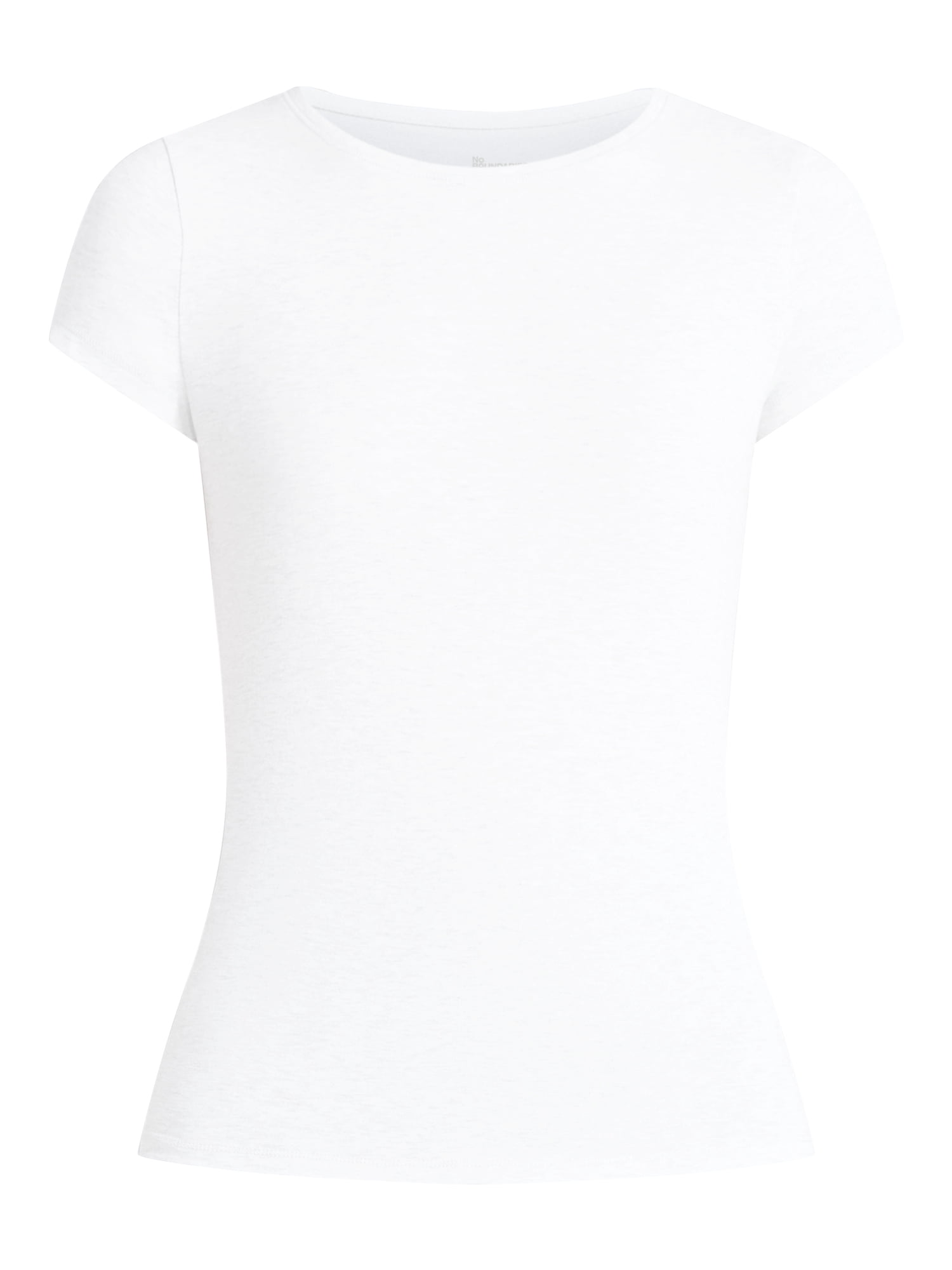 No Boundaries Crew Neck Tee with Short Sleeves, 1 or 3-Pack, Women’s Sizes XXS-XXL