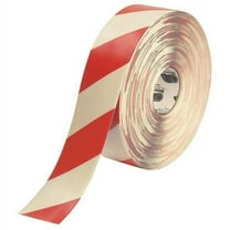 Mighty Line Floor Tape,Red/White,3 inx100 ft,Roll 3RWCHVRED