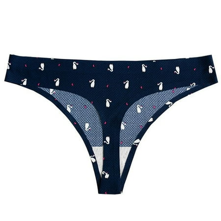 

NECHOLOGY Underwear Cotton Women Women Breathable Print Ladies Thong Panty Underwear Boys Vintage Underwear Underpants Dark Blue X-Large