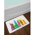 thumbnail image 2 of American Bath Mat, Landmarks of New York Liberty Statue Empire State St Patrick Cathedral US Architecture, Non-Slip Plush Mat Bathroom Kitchen Laundry Room Decor, 29.5 X 17.5 Inches, Multi, Ambesonne, 2 of 2
