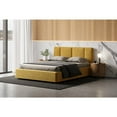 thumbnail image 5 of Omax Decor Venice Upholstered Platform Queen Bed in Mustard Boucle Fabric, 5 of 9