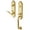 Polished Brass, variant on Baldwin 85350033LENT Manchester Left Handed One Piece Single Cylinder Keyed Entry