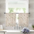 thumbnail image 3 of Flowers Birds Semi Sheer Curtains 45 Inch Length 2 Panels Set, Country Retro Botanical Floral Branches Sheer Kitchen Curtain Privacy Voile Window Curtain for Living Room Bedroom Rod Pocket Drapes, 3 of 7