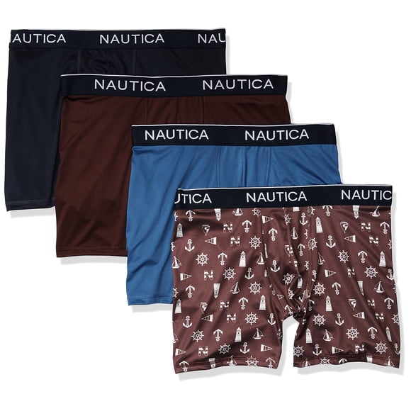 Boxers tipo brief micro stretch para hombre Nautica, paquete de 4