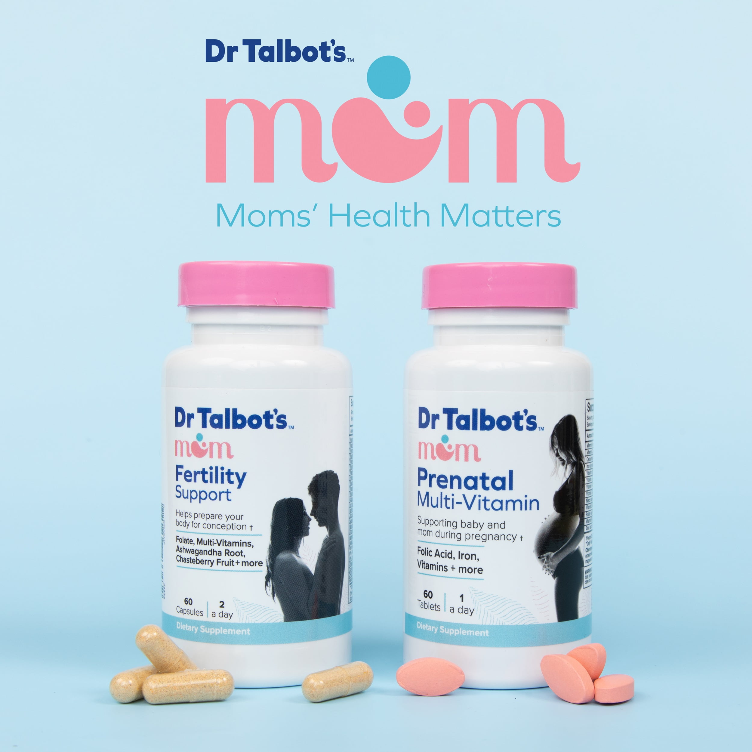 Dr. Talbot's Mom Prenatal Multi-Vitamin Dietary Supplement Capsules, 60 Count