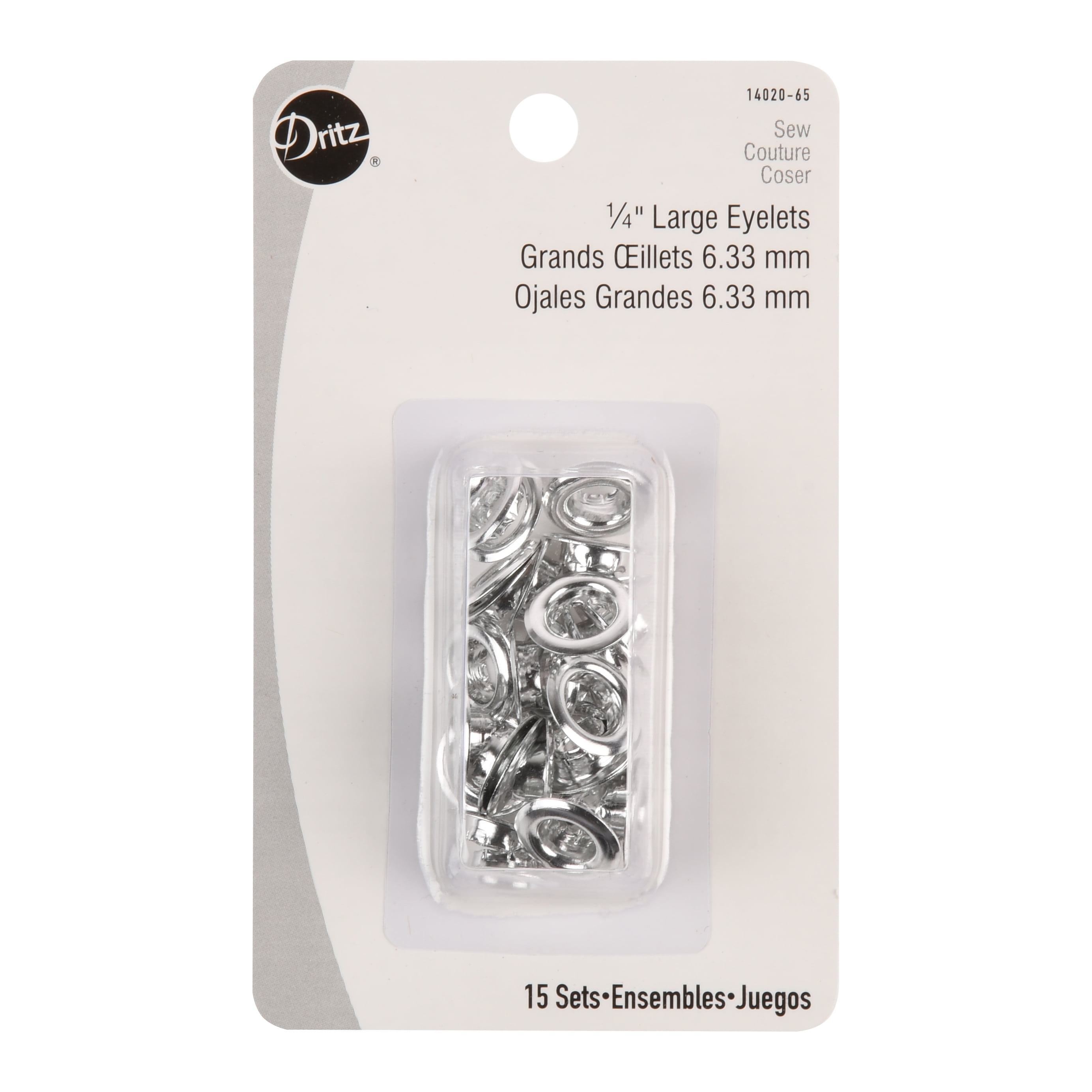 Dritz 1.4" Large Eyelets, 15 Count