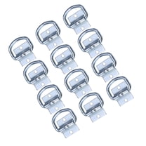 MLINS  12 Pcs D Ring Anchor Points Trailer LED Lights Rails Silver
