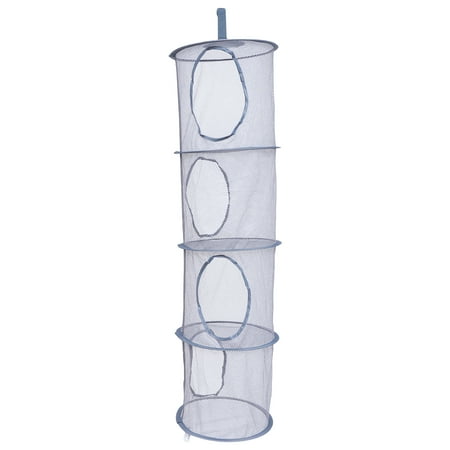 

1pc 4 Layers Foldable Hanging Storage Basket Mesh Laundry Drying Basket