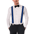 thumbnail image 6 of Buyless Fashion Heavy Duty Textured Suspenders for Men - 48" Adjustable Straps 1 1/2" - Y Shape - 5117-Black-Royal, 6 of 6
