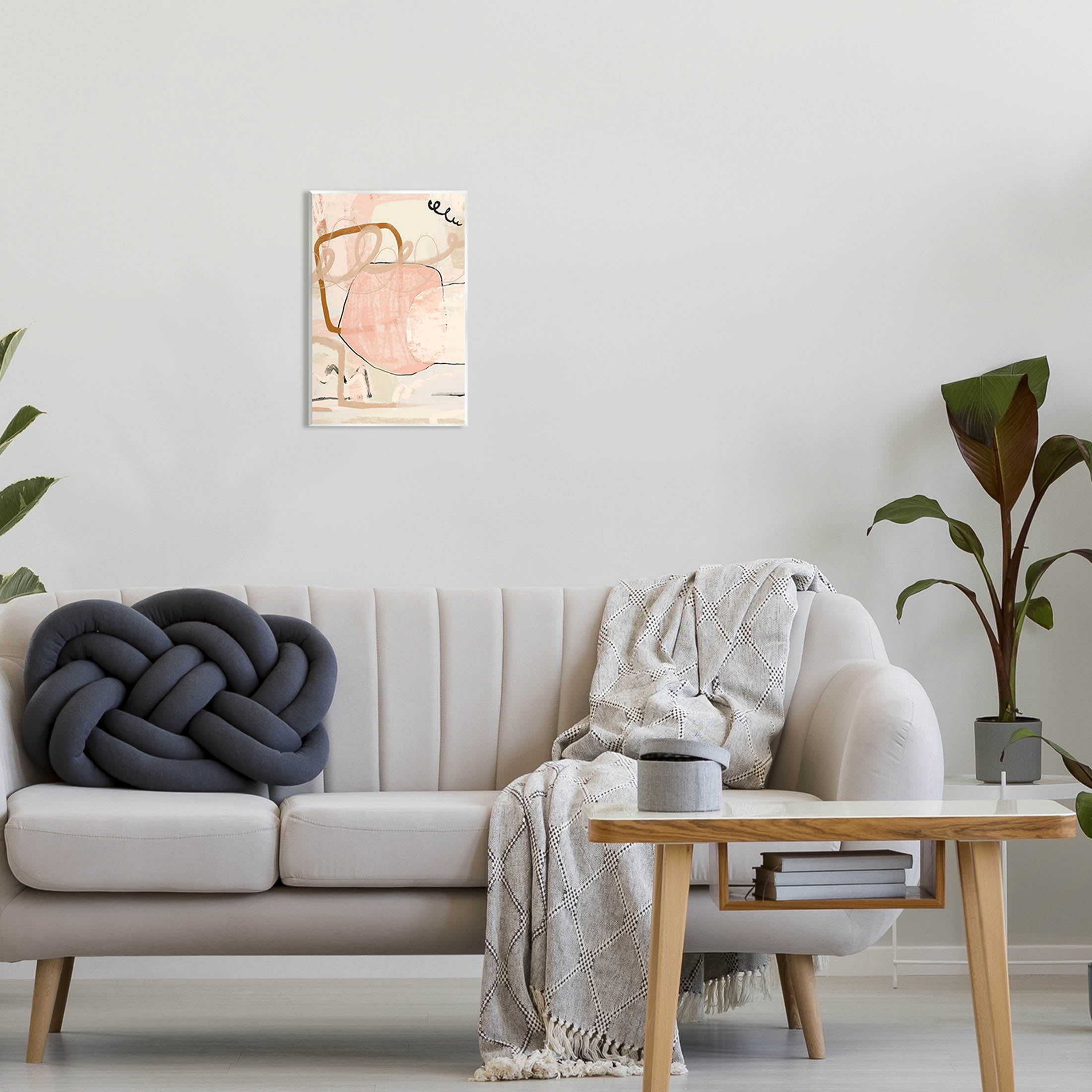 Stupell Industries Contemporary Layered Abstract Shapes Graphic Art Unframed Art Print Wall Art, Design by Kim Allen